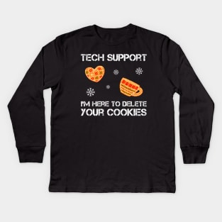 Tech Support Computer Program Funny Christmas Kids Long Sleeve T-Shirt